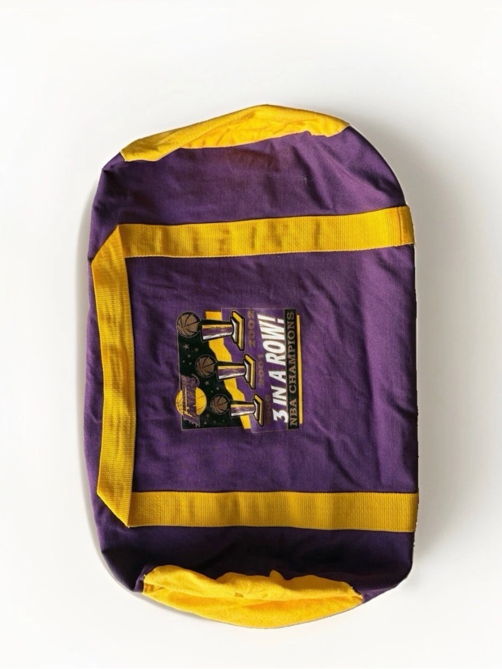 🔥Vintage Los Angeles Lakers Purple & Gold 3-in-a-Row NBA Champions Duffel